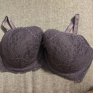 Victoria’s Secret dark purple lacy bra